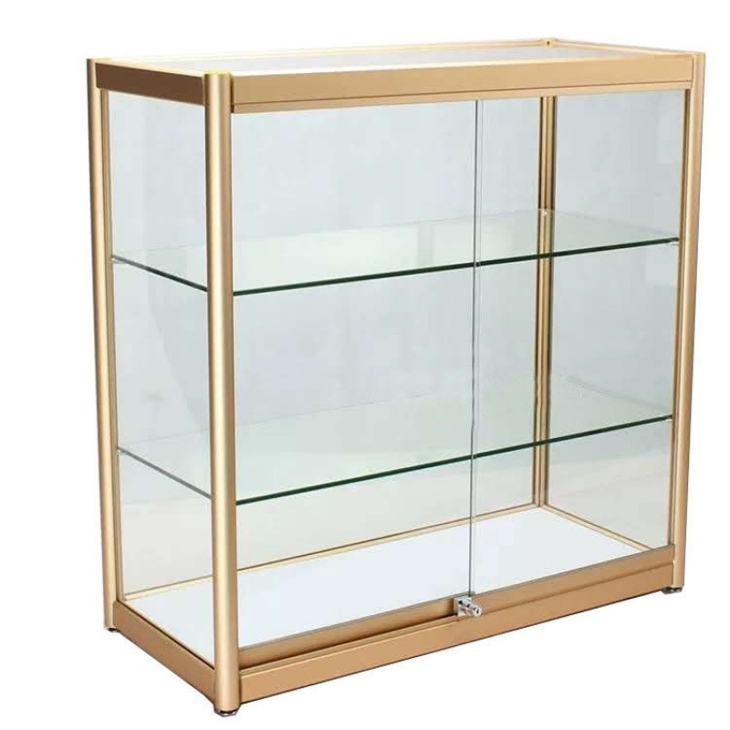 玻璃柜台精品柜乐高模型手办柜防尘透明摆件五金配件玻璃展示柜子
