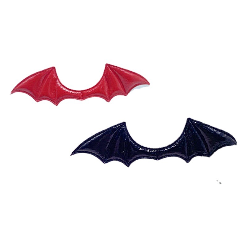 Cuero diablo pequeño murciélago alas hechas a mano DIY accesorios de la joyería Halloween vampiro hairpin decoraciones