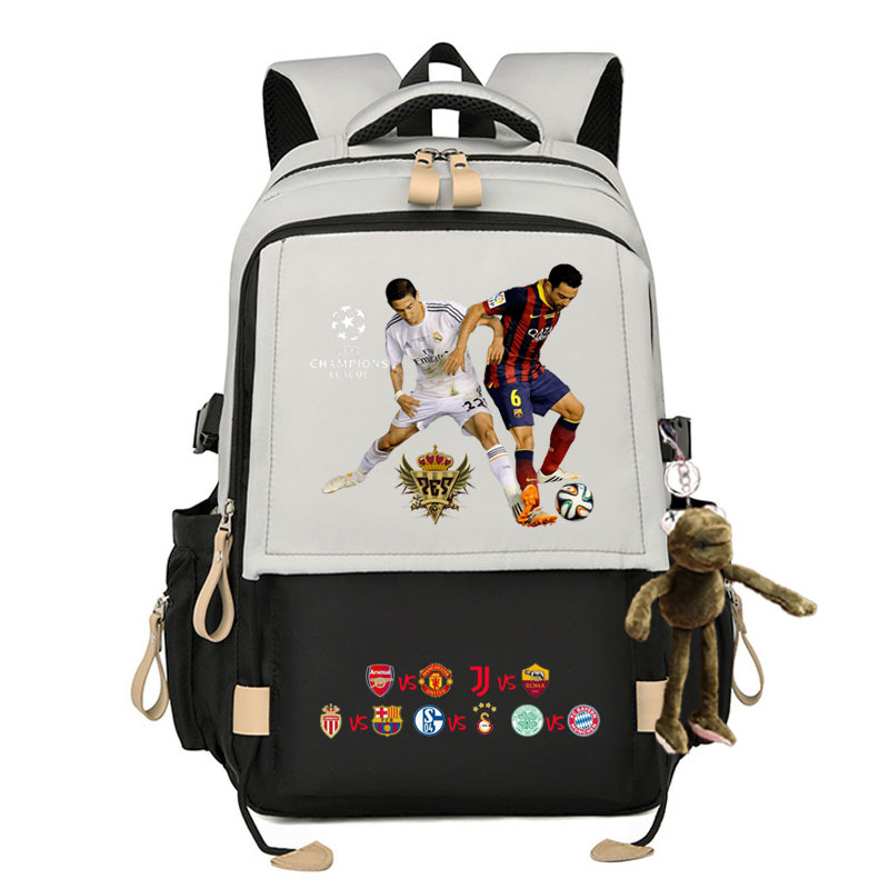 2024 Liga de Campeones Copa del Mundo de fútbol Mochila Real Madrid KakaCroba Messi Chelsea Manchester United estudiantes