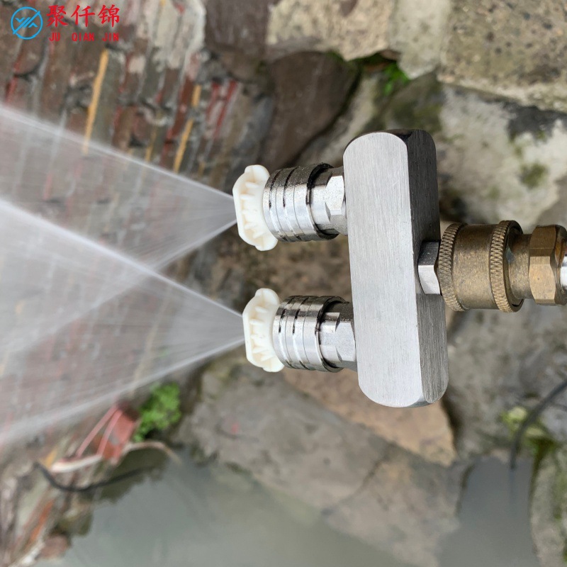 Cross-Border High-Pressure Washer Nozzle Car Wash Machine 1/4 Quick-Connect Spray Head Cleaning Gun Nozzle 40-Degree Fan-Shaped 3-Nozzle Set