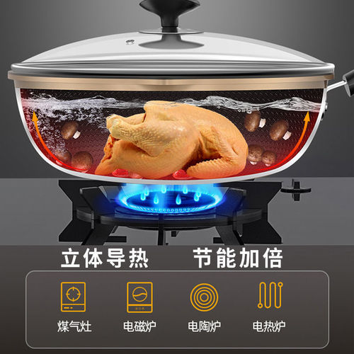 Honeycomb frying pan, non-stick pan, household cooking pot, induction cooker, special pan, gas stove special