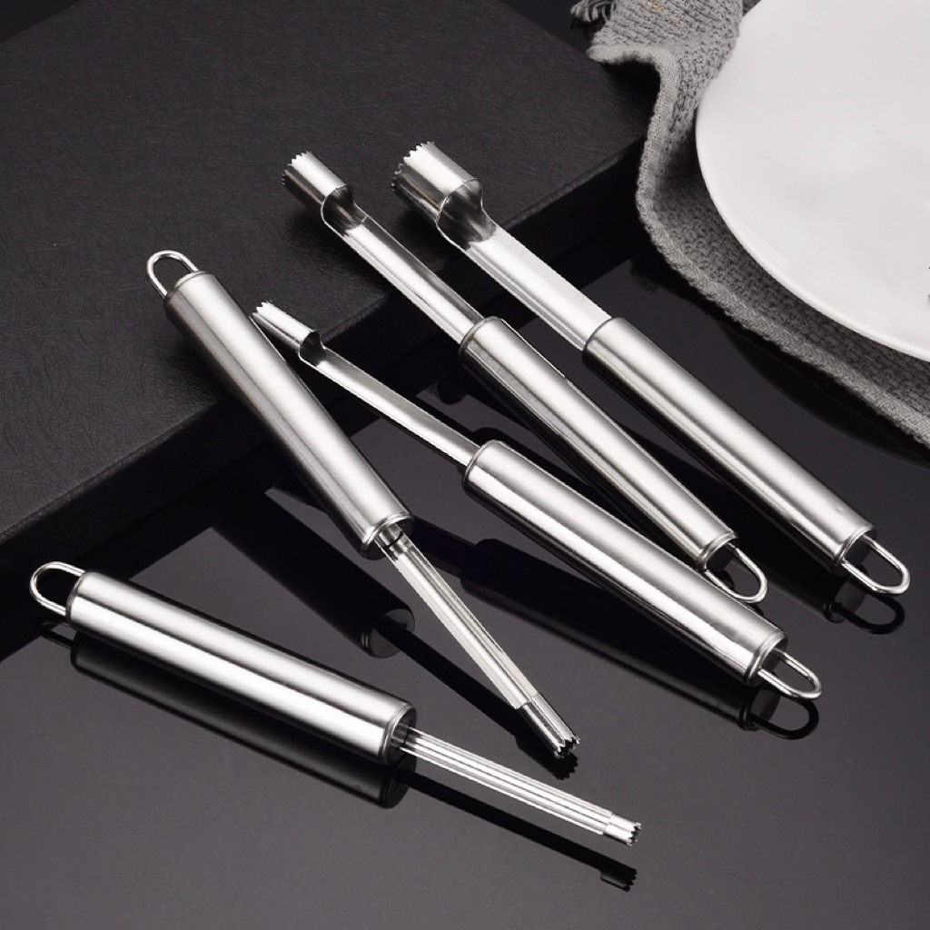 Home stainless steel fruit core remover hawthorn red date pith remover apple core removal tool pear hole digging tool