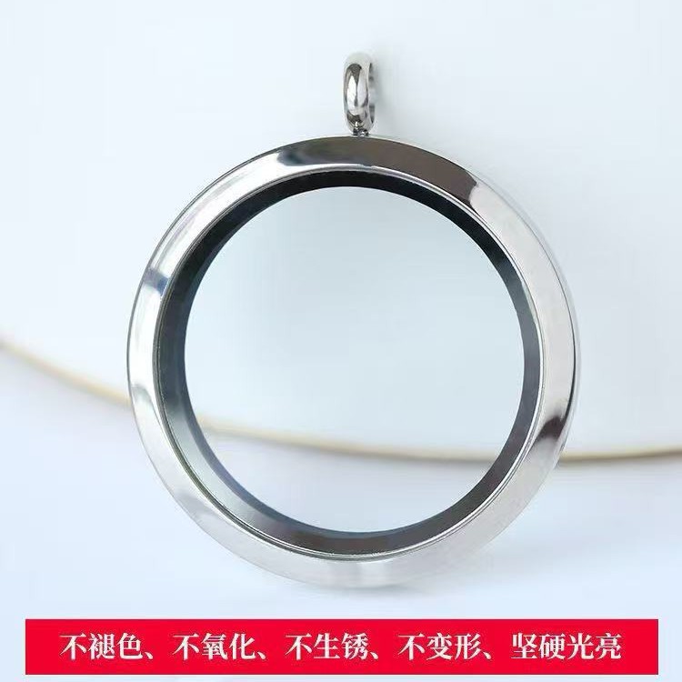 多サイズのタンカケース、ガウケース、丸型両面透明朱砂ペンダント、軽量高級ステンレス製セーターチェーン、ガウケース