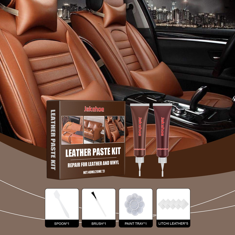 JAKEHOE Furniture Leather Repair Kit Leather Furniture Sofa Seat Car Interior Leather Repair Paste