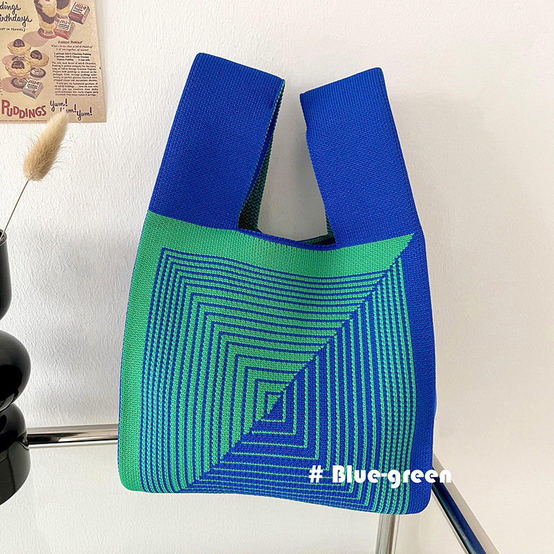 Bolsos, diseño de nicho femenino, bolso de punto personalizado, bolso tejido de un solo hombro de punto de todo fósforo, bolso de mano, bolso de mano