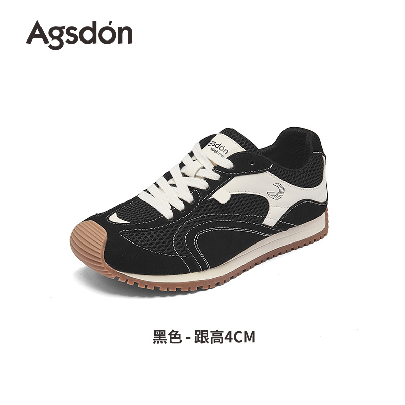 Augu Shi Dengde zapatos de entrenamiento para mujeres 2025 nuevo otoño con suela gruesa versátil nicho Zhonggang zapatos deportivos skate casuales