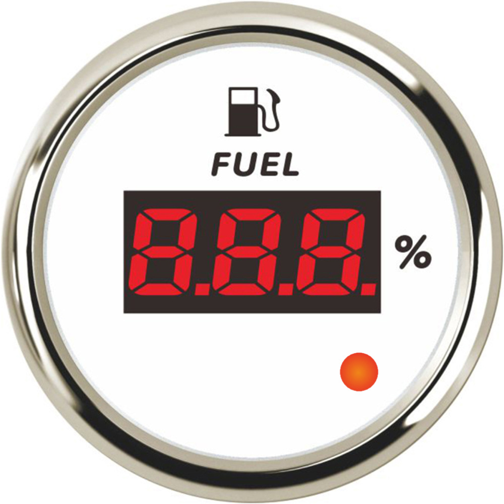 Light Universal Fuel – Universal automobile instrument - silver-edge-white-background-digital-display