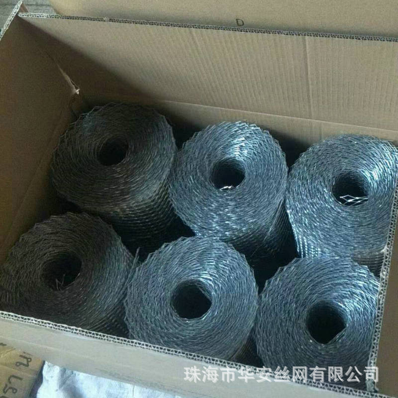 珠海厂家镀锌菱形孔铁丝网  建筑工地批荡抹墙砖带网香港澳门铁网