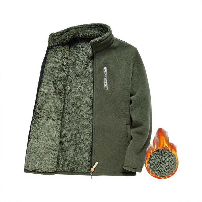 Elderly Fleece-Lined Thick Warm Fleece Jacket for Dad, Outdoor Top for Men, Autumn and Winter Casual Stand Collar Sweatshirt Elderly Fleece-Lined Thick Warm Fleece Jacket for Dad, Outdoor Top for Men, Autumn and Winter Casual Stand Collar Sweatshirt