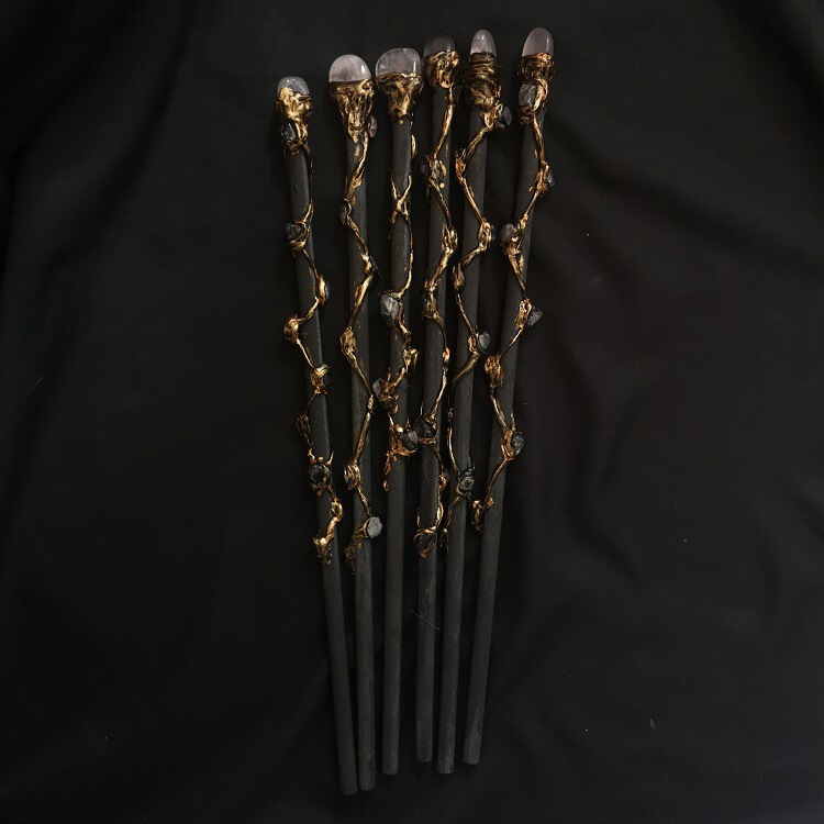 FHSJP WITCH魔法棒magic stick碎石金链粉水晶权杖道具Magi 图 2