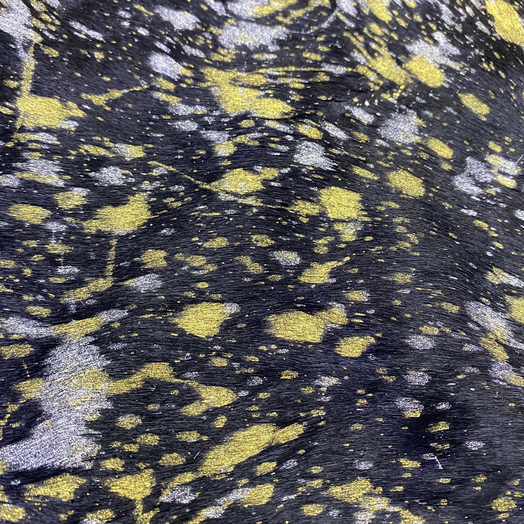 烫金马毛皮双色手工定制皮毛一体整整张马皮皮革