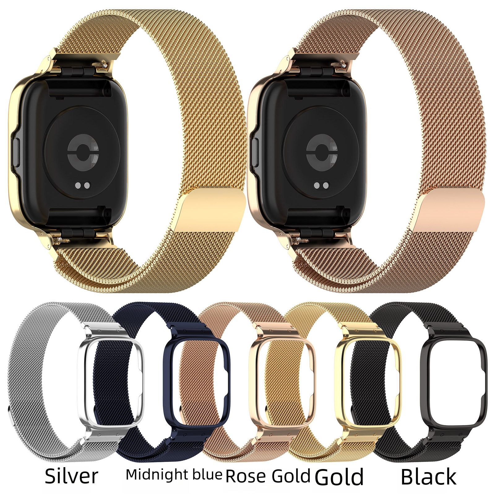 適用紅米3lite青春版米蘭錶帶Redmi watch 3 active金屬錶帶表框