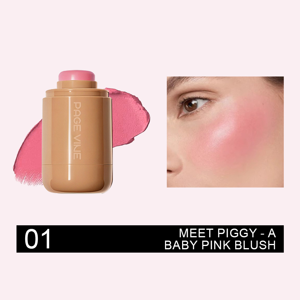 Transfronterizos de venta caliente maquillaje de bolsillo blush natural desnudo maquillaje brillante mate labios mejillas de doble uso reparador de color rohmín barra de agua