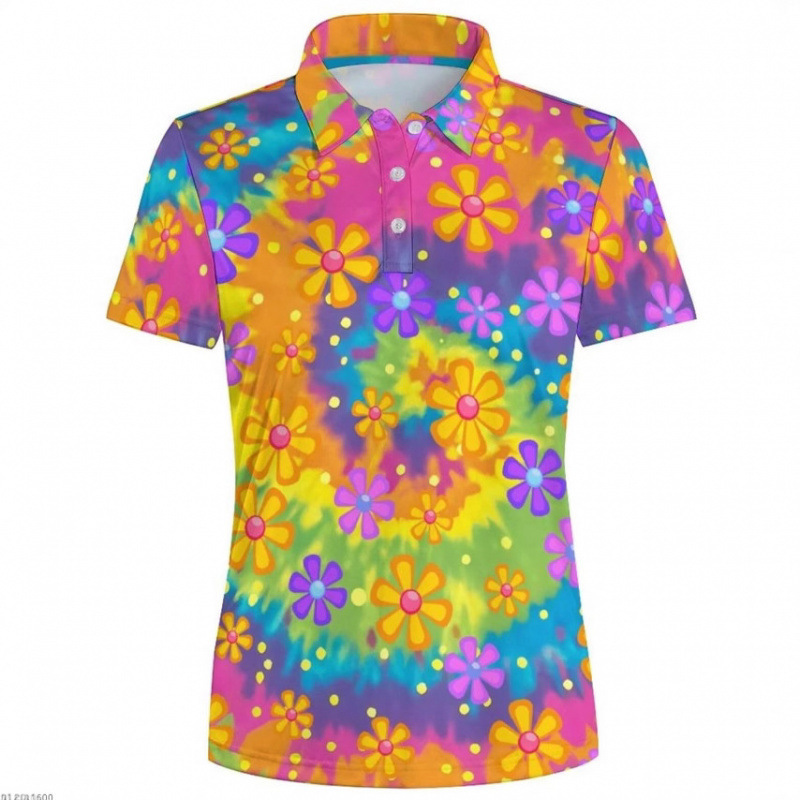 2025 Cross-Border New Trendy Women's T-Shirt Trendy Fashion Handsome 3D Digital Printed Short-Sleeved Polo Shirt