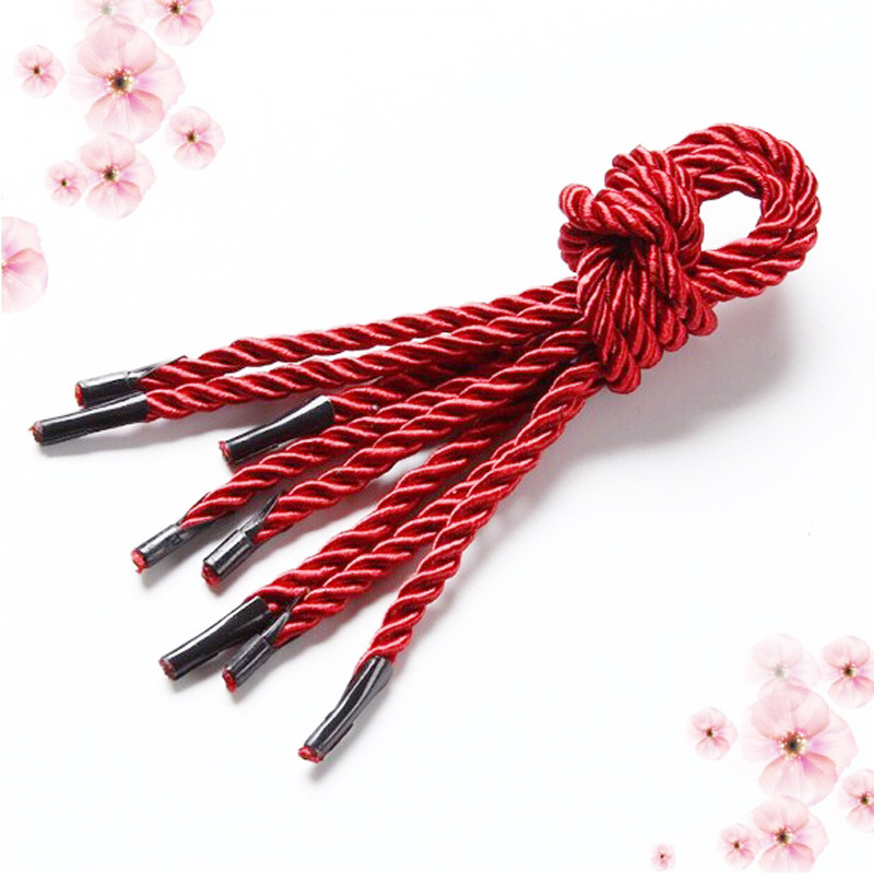 厂家现货批发5MM 彩色三股扭绳节日包装礼盒手提绳纸袋涤纶包装绳