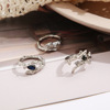 Retro advanced gemstone ring, European style, high-quality style, on index finger