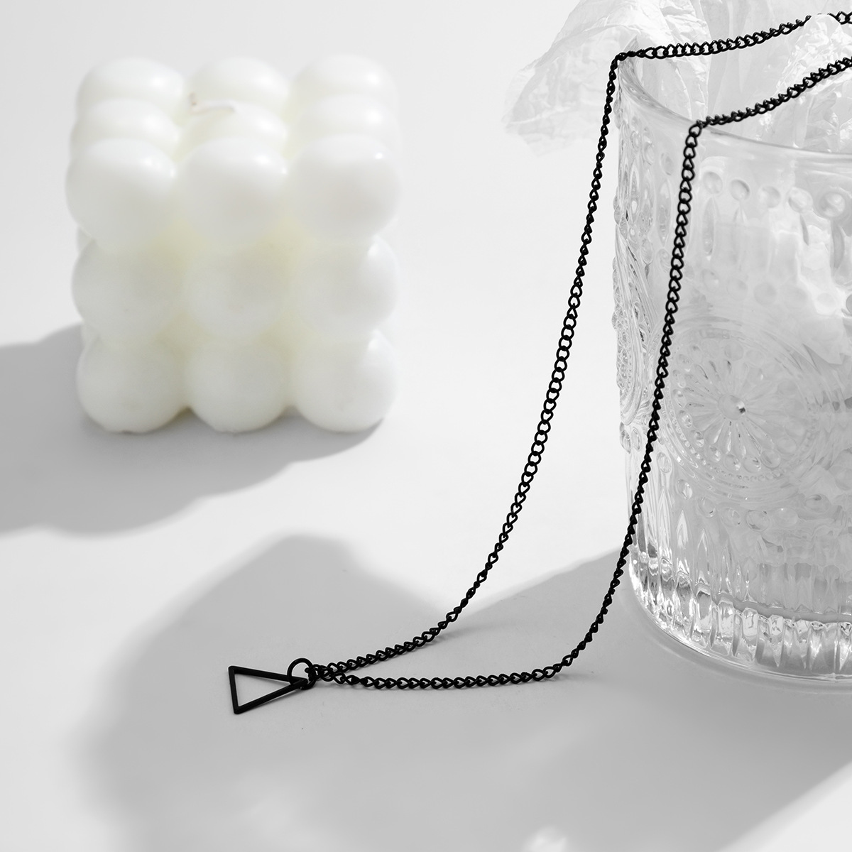 1 Piece Streetwear Triangle Iron Plating Menu0027S Pendant Necklace