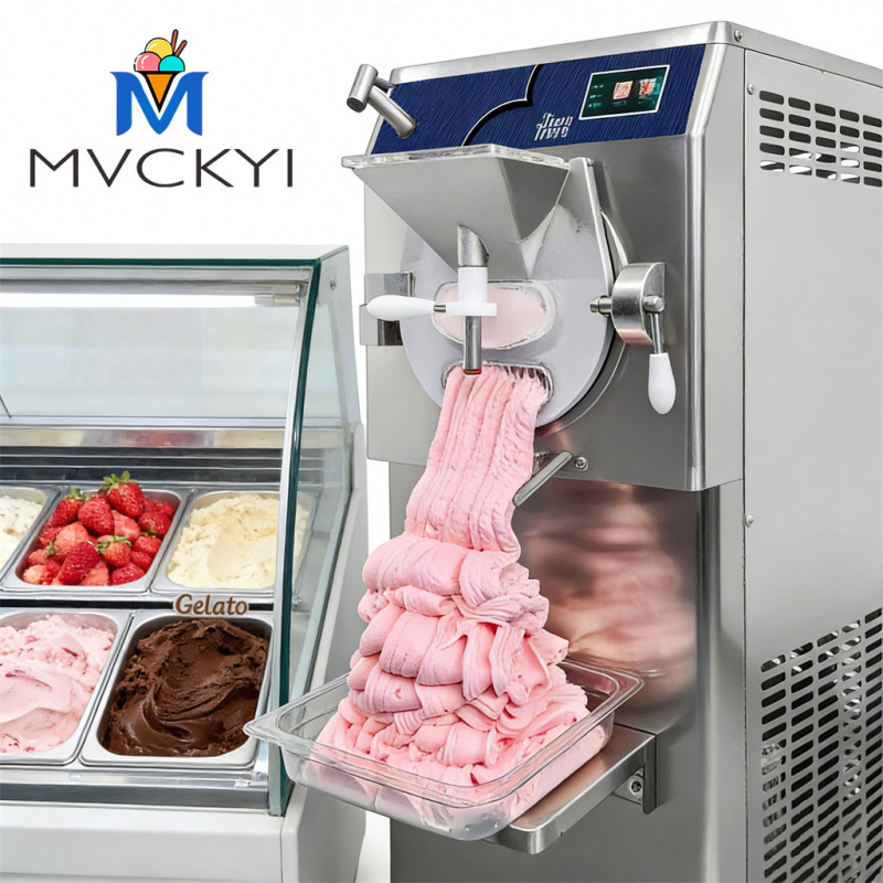 56L Mingyi Italian Gelato Machine Factory Vertical Commercial Hard Ice Cream Machine Rotary Ice Cream Machine Equipment
