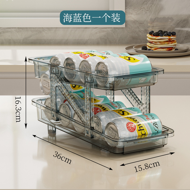 二重伸縮スクロール飲料収納ボックス自動補充缶収納棚冷蔵庫サイダーデスクトップ棚|undefined