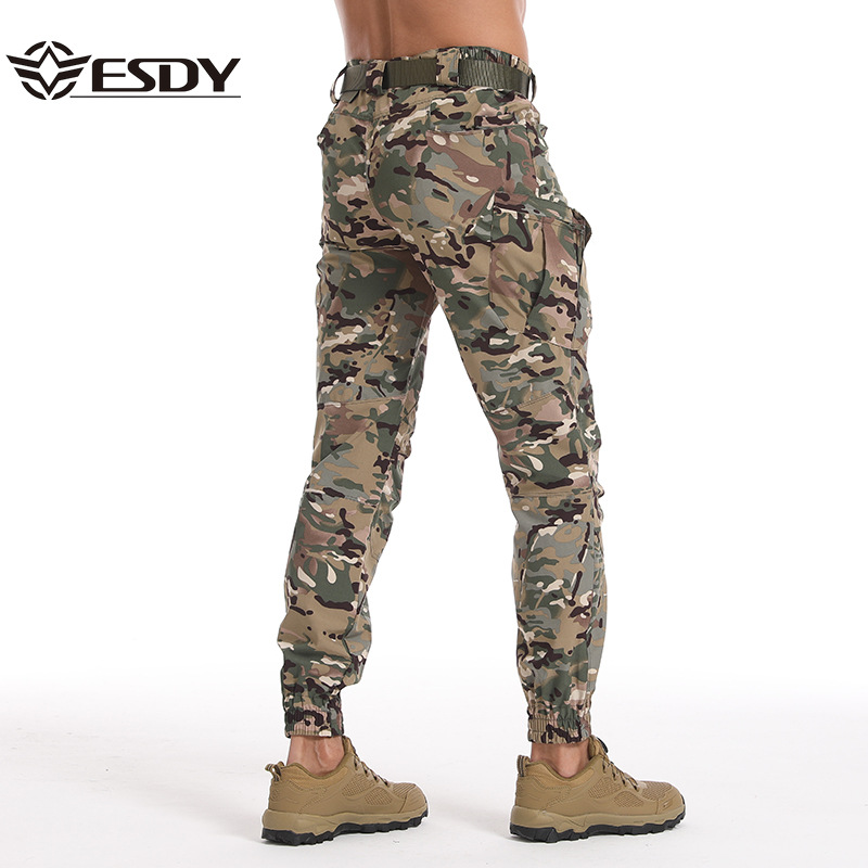 ESDY Camouflage men's tactics travel elastic quick dry trousers