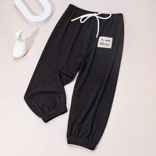 Children's anti-mosquito pants, girls' pants, summer thin ice silk sports pants, summer breathable casual pants for boys and babies