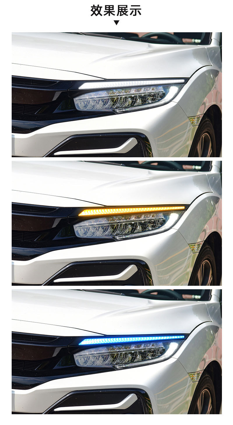 Headlight Eyebrow Daytime Running Lights for Honda Civic 10th Gen