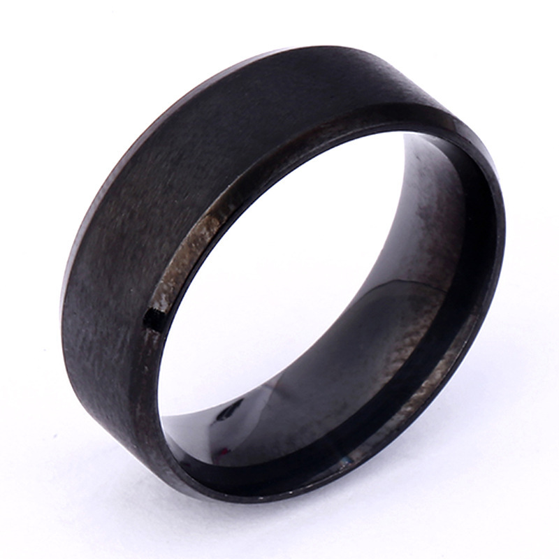 Joyería de acero Titanium vendedora caliente transfronteriza fabricante masculino del anillo esmerilado hueco del acero inoxidable del estilo europeo y americano de la cadena giratoria