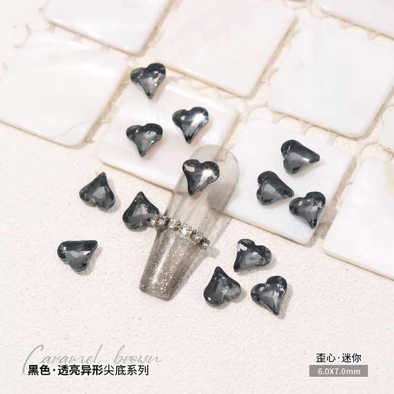 비뚤어진 하트 6x7mm 단품