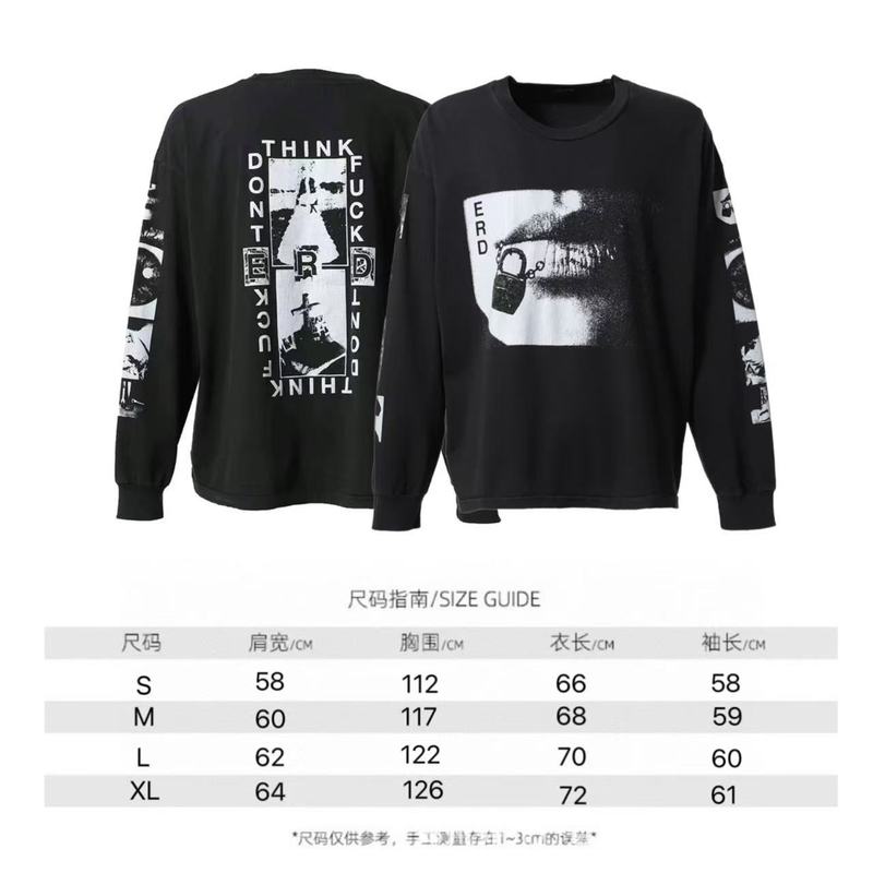 24SS ヘビーウェイト エンファント メランコリック リッチ セカンド ショルダー アバター スローガン ジャカード レトロ ラウンドネック セーター プルオーバー|undefined