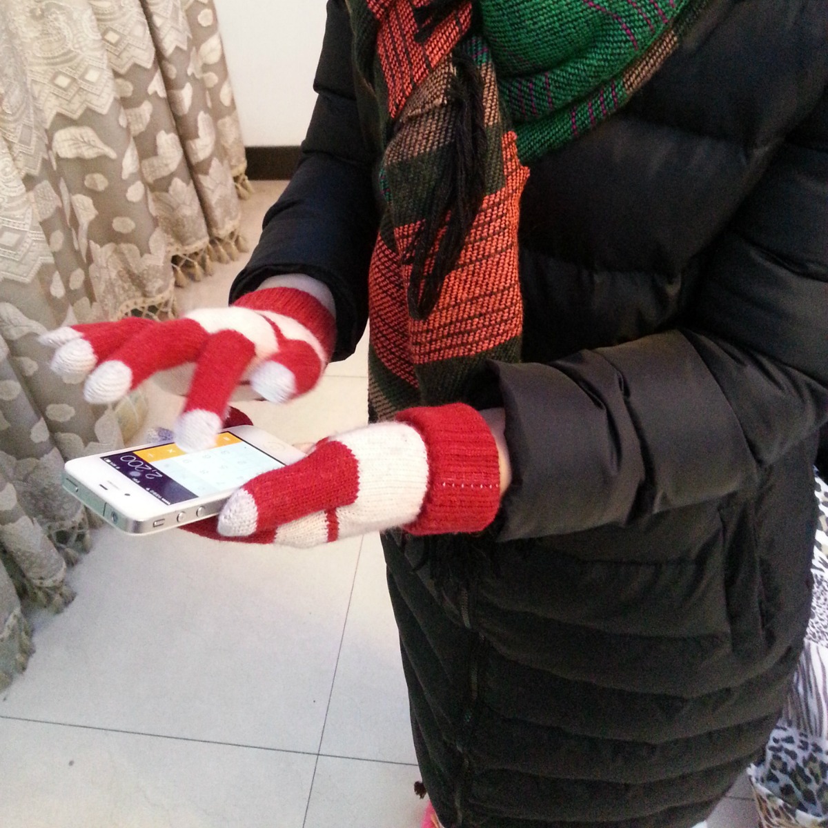 Shunzun spot tejido cálido guantes de pantalla táctil imitación piel de conejo lana guantes de pantalla táctil de cinco dedos fabricantes pantalla táctil pantalla táctil