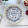 Blue and white China Wind Cushion Guo Chao Cotton Weaving Cushion Pad New Chinese Household Shooting props yellow hemp pads