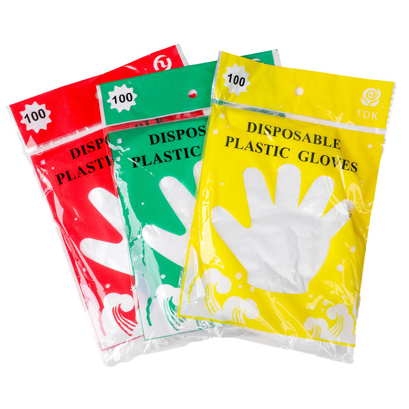 厂家直销 100只一次性手套塑料 餐饮食品级洗碗餐饮美容手套50只|ms