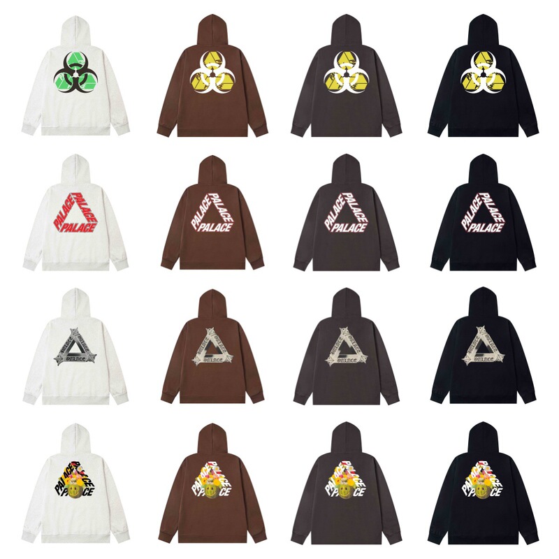 In-Stock Palace Large Triangle Trendy Brand Watermelon Flower Pot Letter Logo Fleece Hooded Sweatshirt