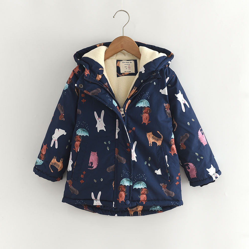 Streetwear Cartoon Cotton Polyester Girls Outerwear display picture 2