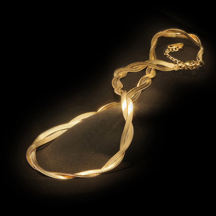 30g Weight Necklace Classification Retro Geometric Solid Color Titanium Steel Necklace 1 Piece