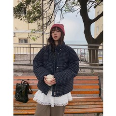 复古保暖加厚面包服棉服外套2025冬季oversize立领宽松夹棉衣棉袄