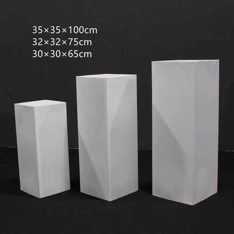 新款外贸户外婚礼方柱甜品台婚庆道具装饰橱窗摆件蛋糕台甜品桌