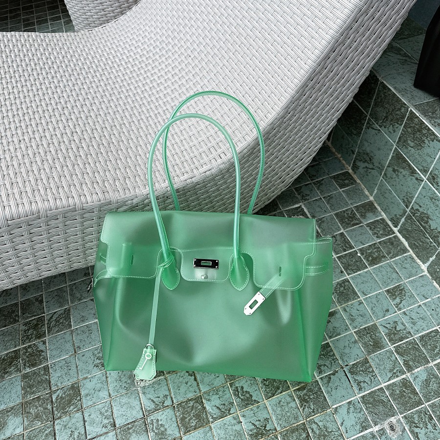 Jellyfirkin Handbag Tpu Transparent Jelly Bag Shoulder Bag Kiikii Same Style Jelly Bag Tote Bag