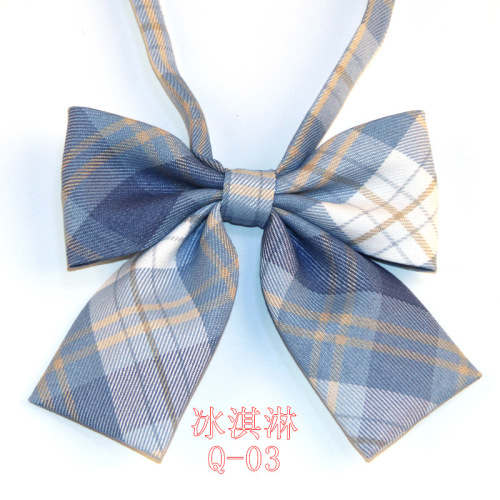 JK checkered uniforms internet celebrity broadcaster Japanese style lapel flowers sailor suit bow tie college style girls bow tie wholesale 