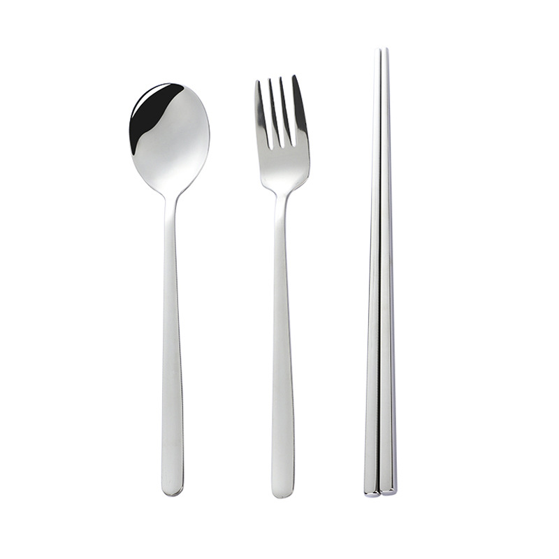 Grado de alimentos cucharas de comida caseras cucharas de estilo coreano mango largo guarnición de acero inoxidable 304 guarnición de guarnición de guarnición