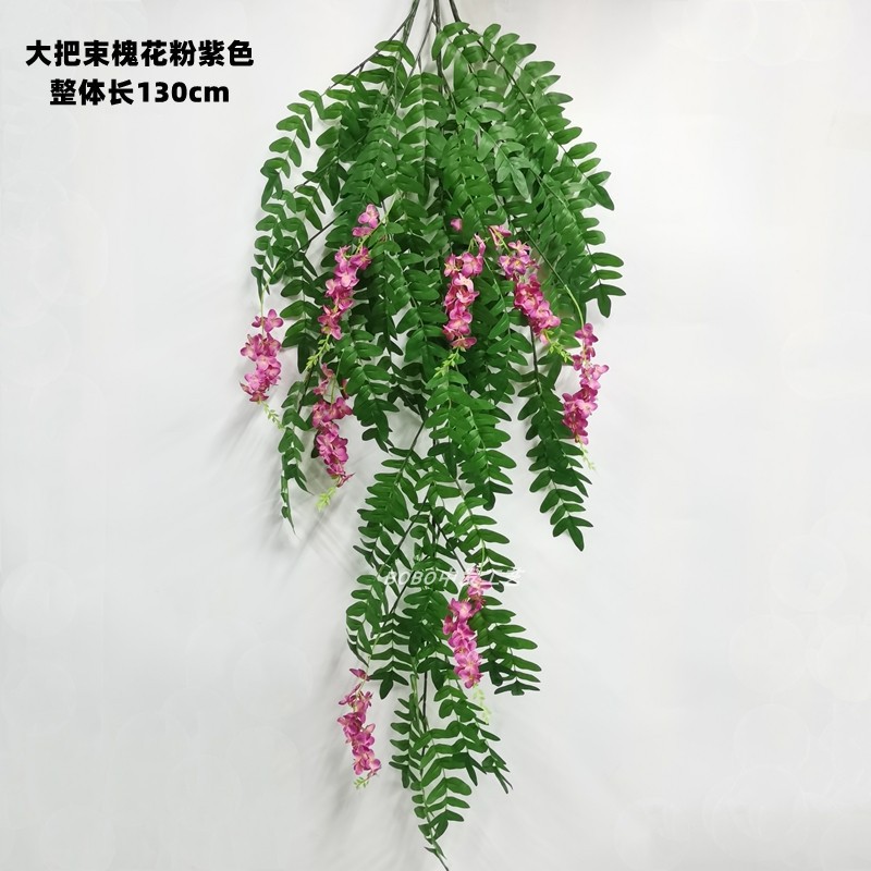 Sophora japonica 가지 핑크 보라색 깊은 카키 큰 뭉치