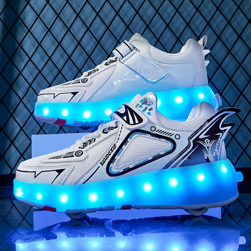 Оптовая продажа детской обуви Heelys для мальчиков, обувь Heelys на четырех колесах, невидимые двуколесные коньки, роликовые туфли, женская спортивная обувь на колесах.