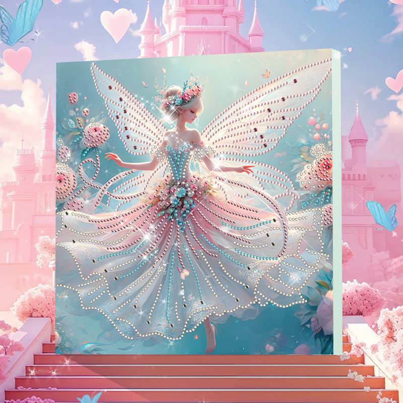 Estilo 3 (30 * 30 cm + lienzo + marco trasero + paquete de materiales de herramientas)