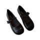 708-10 Spring Mary Jane Shoes Shallow Mouth Buckle Retro Round Toe Flat Shoes Plus Widened plus size Women's Shoes