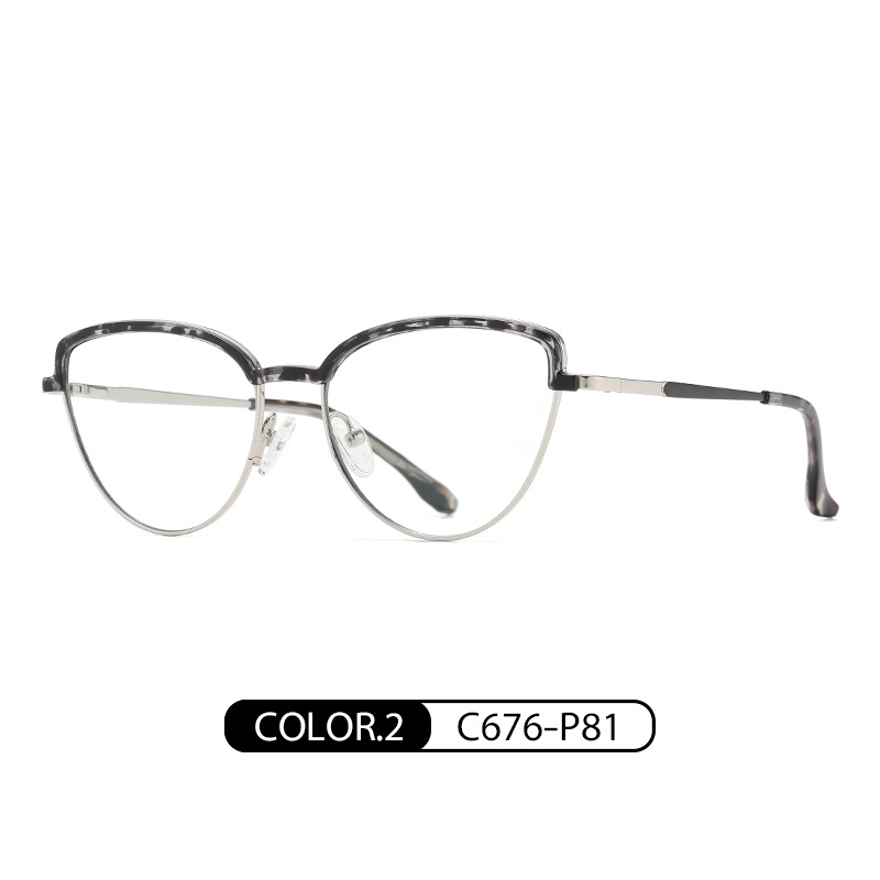 TB3205 bicolor elástico pierna de Trabajo Anti-azul gafas de luz 2023 Comercio exterior nuevo Marco de las mujeres de moda europea y americana gafas lisas