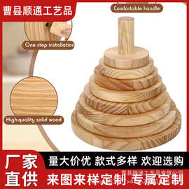 跨境实木陶瓷模具套装 陶艺手工DIY碗盘压模工具 木质手柄模具