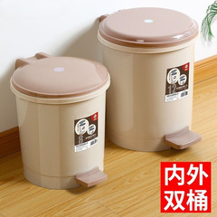 家庭用卸売り防臭寝室キッチントイレ足踏み式ゴミ箱蓋オフィス大容量卸売り付き