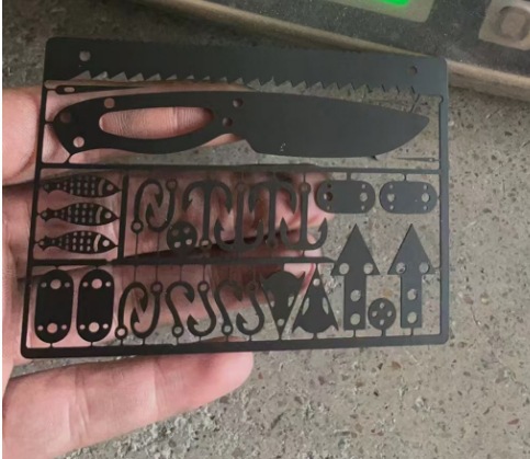 Nueva tarjeta de gancho de pescado de acero inoxidable EDC de punto, modelo de gancho de pescado multifuncional, gancho de grabado, herramienta de supervivencia al aire libre