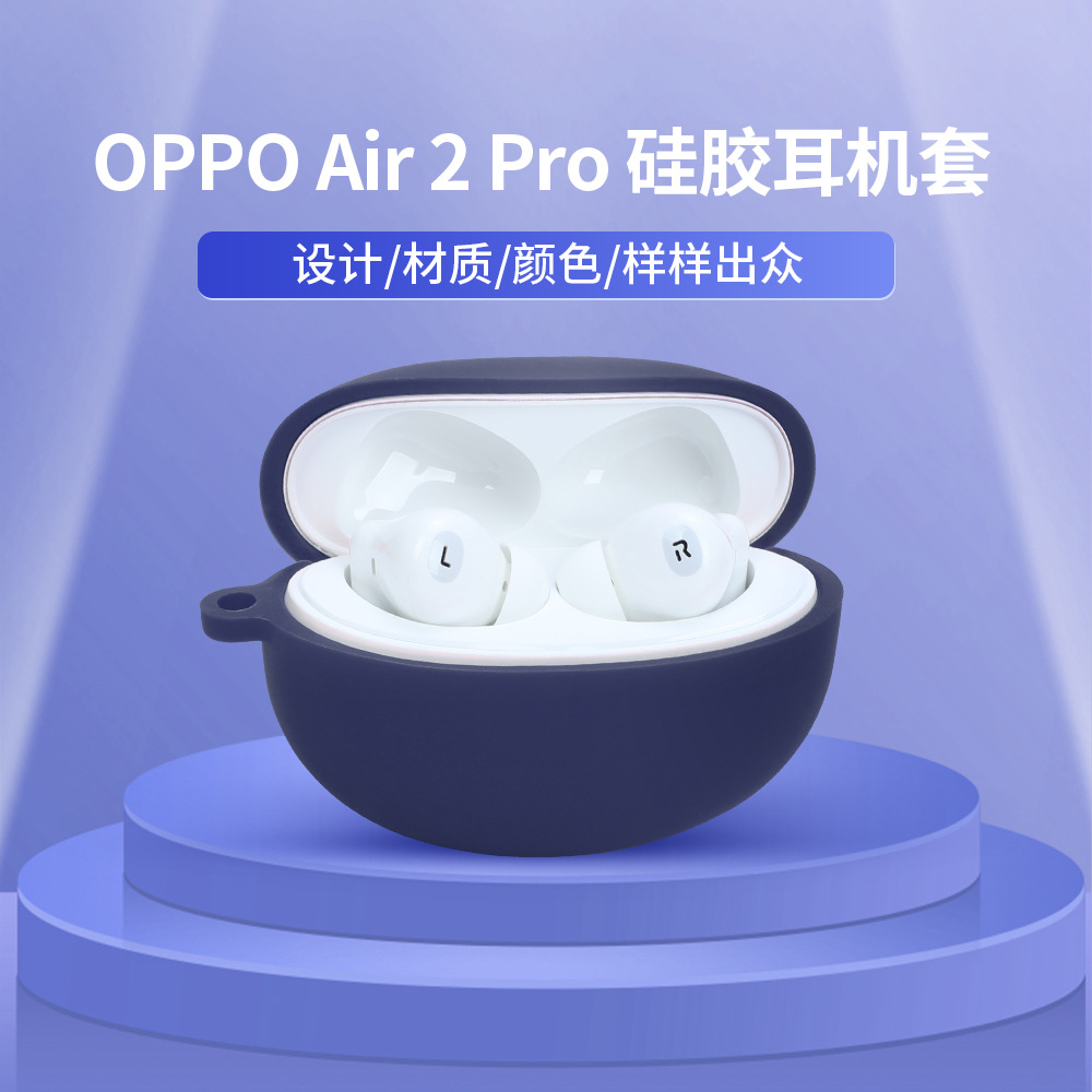 A universal fit protective case for OPPO Enco Air2 Pro Bluetooth earbuds, made of silicone with anti-slip features.