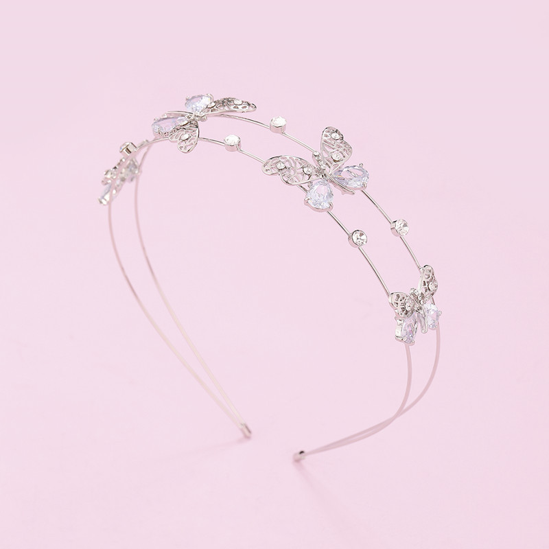 Simple Style Butterfly Zircon Plating Hair Band 1 Piece display picture 7